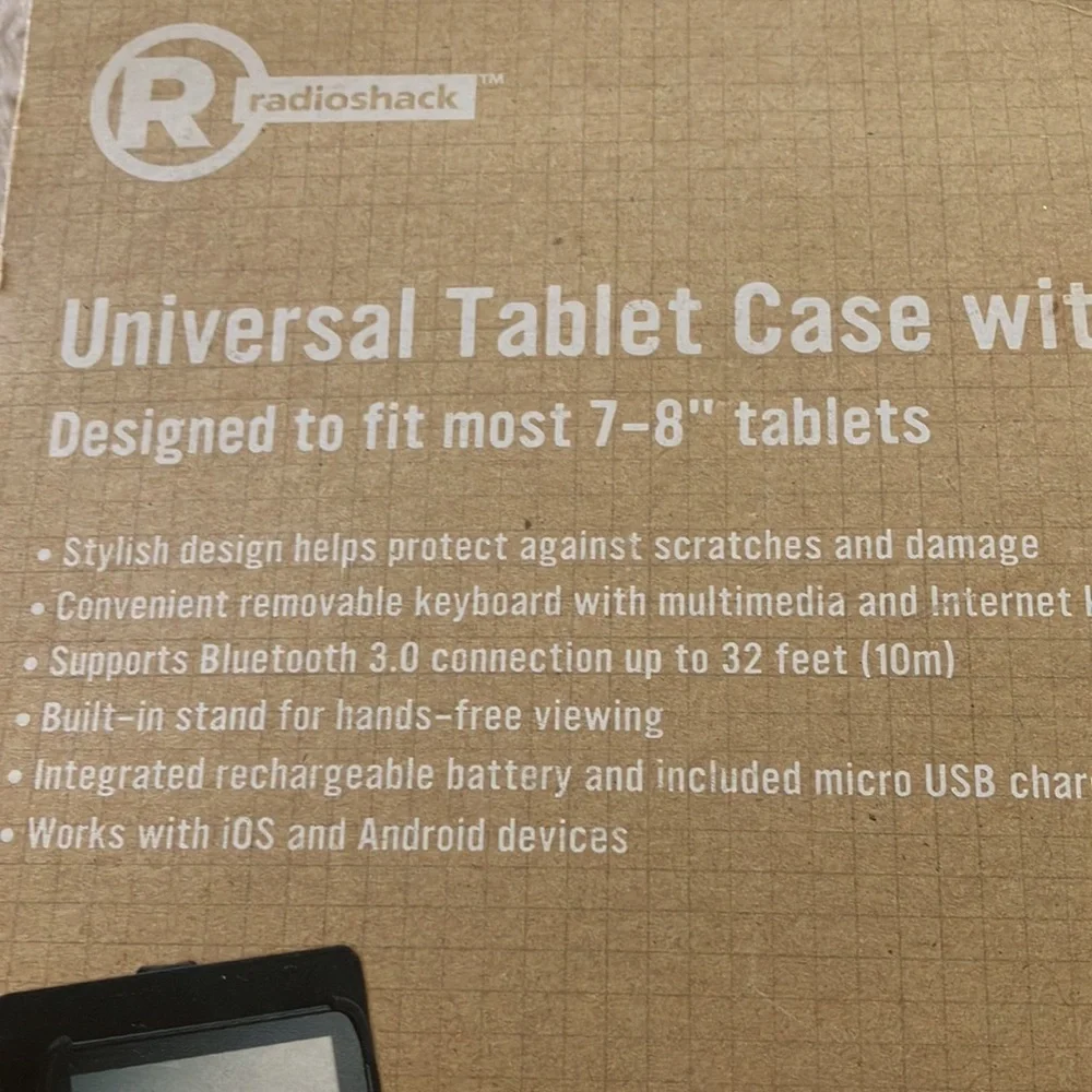 Radio shack universal tablet case with keyboard